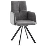 ARMLEHNSTUHL  Stoffauswahl, Typenauswahl, inklusive Armlehnen Mikrofaser  - Schwarz/Grau, MODERN, Textil/Metall (52/92/60cm) - Cantus