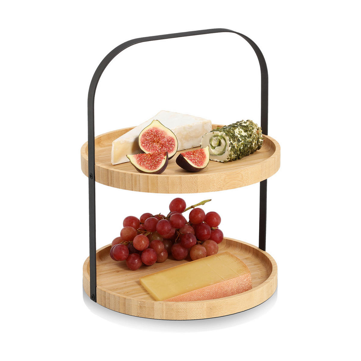 ETAGERE 2-stöckig - Greige, Basics, Metall (25/25/33cm) - Zeller Present