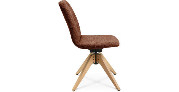 STUHL in Webstoff Holz, Textil - Eichefarben/Kupferfarben, Design, Holz/Textil (46/82,5-85,25/55cm) - Johann Jakob