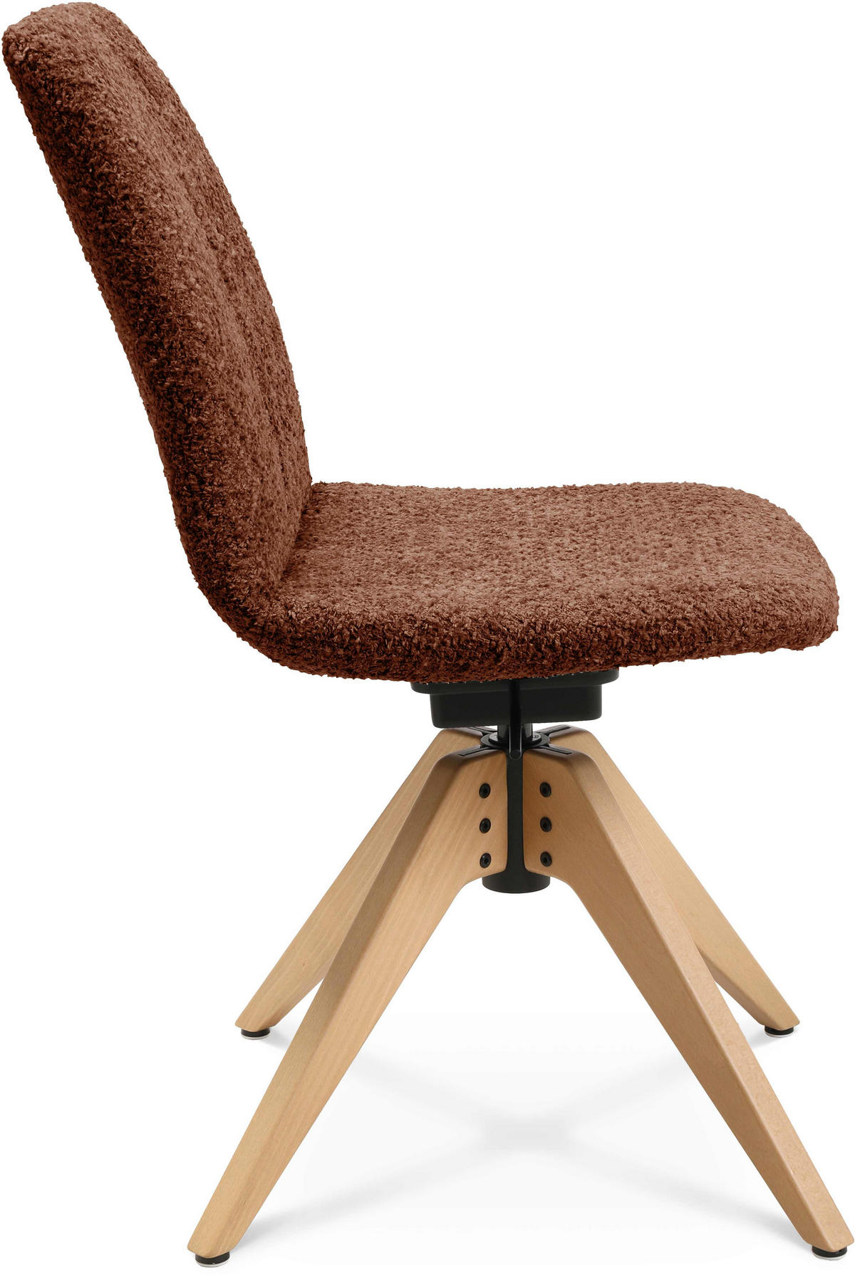 STUHL  in Webstoff  - Eichefarben/Kupferfarben, Design, Holz/Textil (46/82,5-85,25/55cm) - Johann Jakob