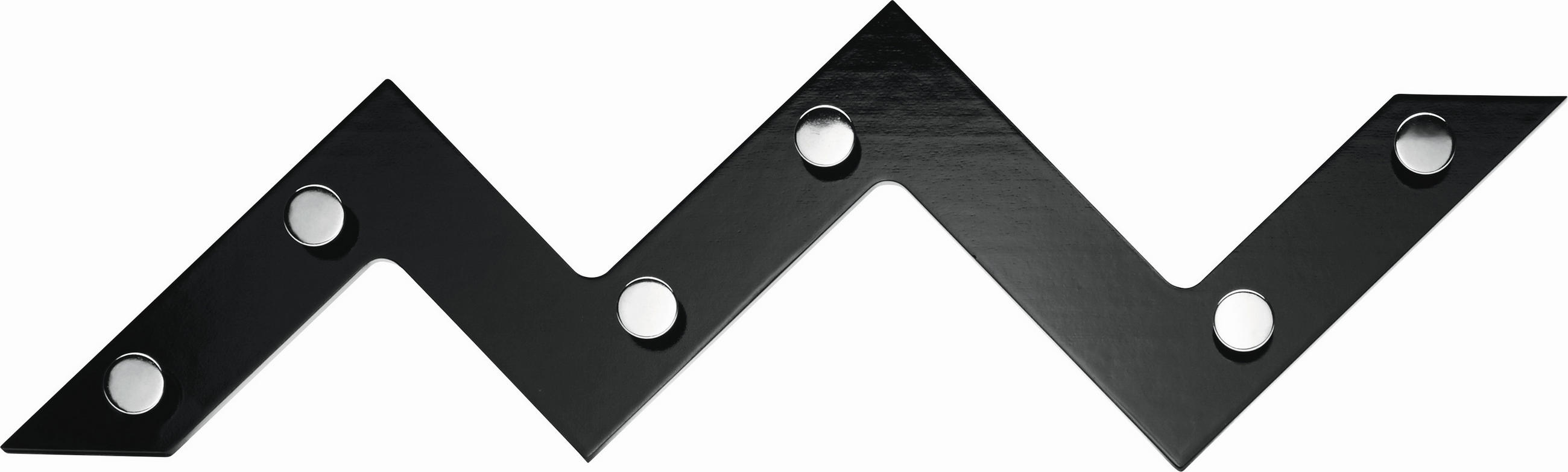 GARDEROBA ZIDNA   crna, boje kroma  metal, drvni materijal  - boje kroma/crna, Design, drvni materijal/metal (56/34/3cm) - Lesnina-XXXL