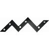 ZIDNI ČIVILUK   metal, pločasti materijal  - boja hroma/crna, Dizajnerski, metal/pločasti materijal (56/34/3cm) - Lesnina-XXXL