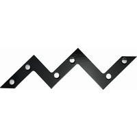 ZIDNI ČIVILUK   metal, pločasti materijal  - boja hroma/crna, Dizajnerski, metal/pločasti materijal (56/34/3cm) - Lesnina-XXXL