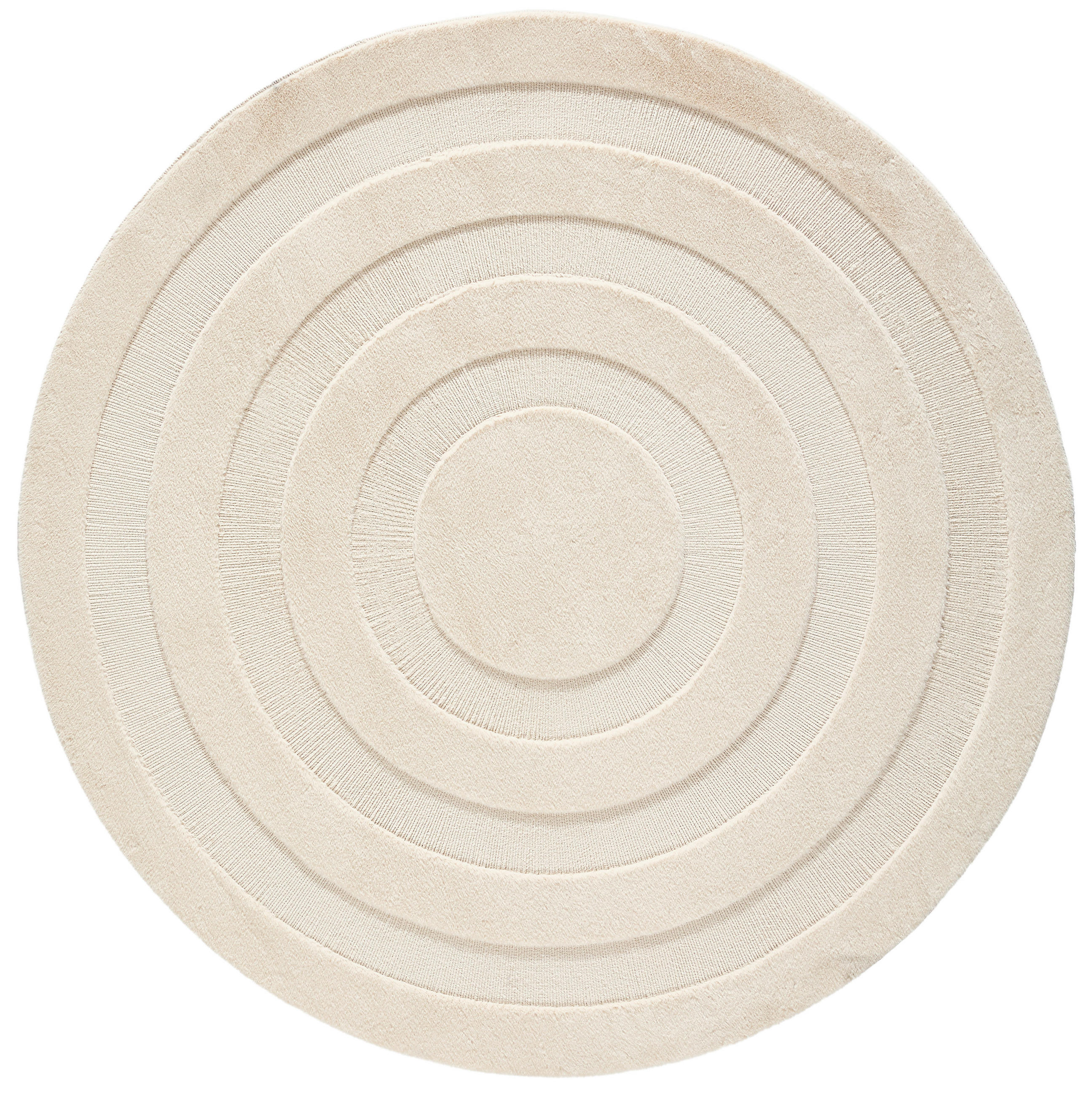 HOCHFLORTEPPICH 160 cm Creme, Beige rund  - Beige/Creme, Trend, Textil (160cm) - Novel