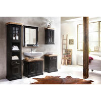 BADEZIMMER 5-teilig  in  - Schwarz/Honig, Basics, Holz/Holzwerkstoff - Livetastic