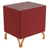 NACHTSCHRANK 45/55/45 cm  - Rot/Kupferfarben, Design, Glas/Textil (45/55/45cm) - Esposa