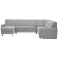 WOHNLANDSCHAFT  in Mikrovelours Naturfarben  - Alufarben/Naturfarben, KONVENTIONELL, Kunststoff/Textil (158/322/236cm) - Sedda