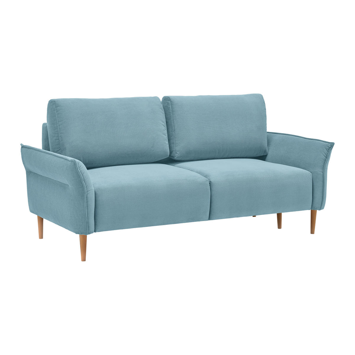 3-SITS SOFFA i manchester petrol  - petrol/naturfärgad, Modern, trä/textil (183/85/92cm) - MID.YOU