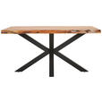 ESSTISCH in Holz, Metall 160/90/76 cm  - Schwarz/Naturfarben, Natur, Holz/Metall (160/90/76cm) - Landscape
