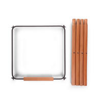 HOCHSTUHLBEINE Evolu Extra-Set Lange Beine Anthrazit, Buchefarben Natur-Anthrazit  - Anthrazit/Buchefarben, Basics, Holz/Metall (66/52/66cm) - Childhome