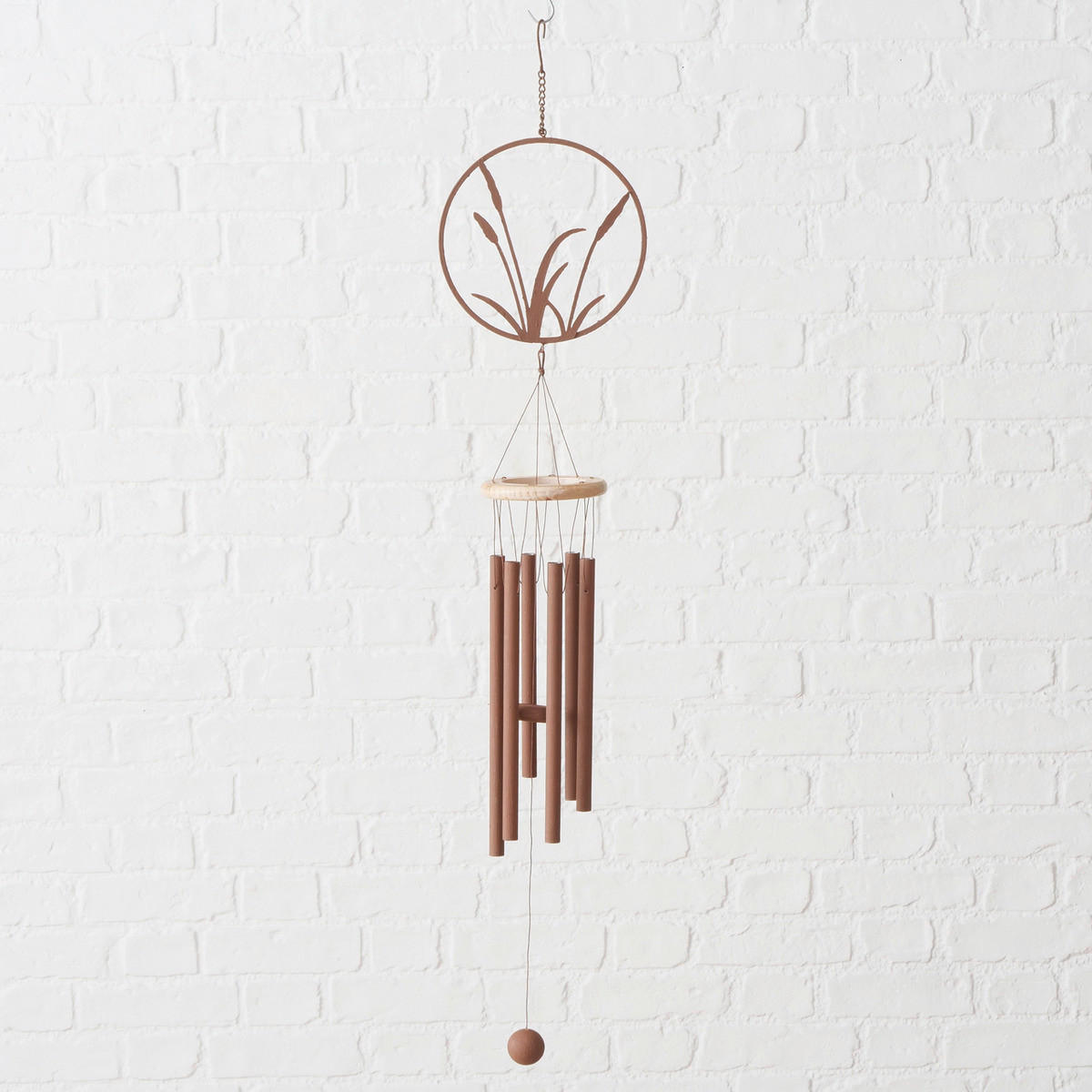 WINDSPIEL - Creme/Braun, Basics, Holz/Textil (74/16/10cm)