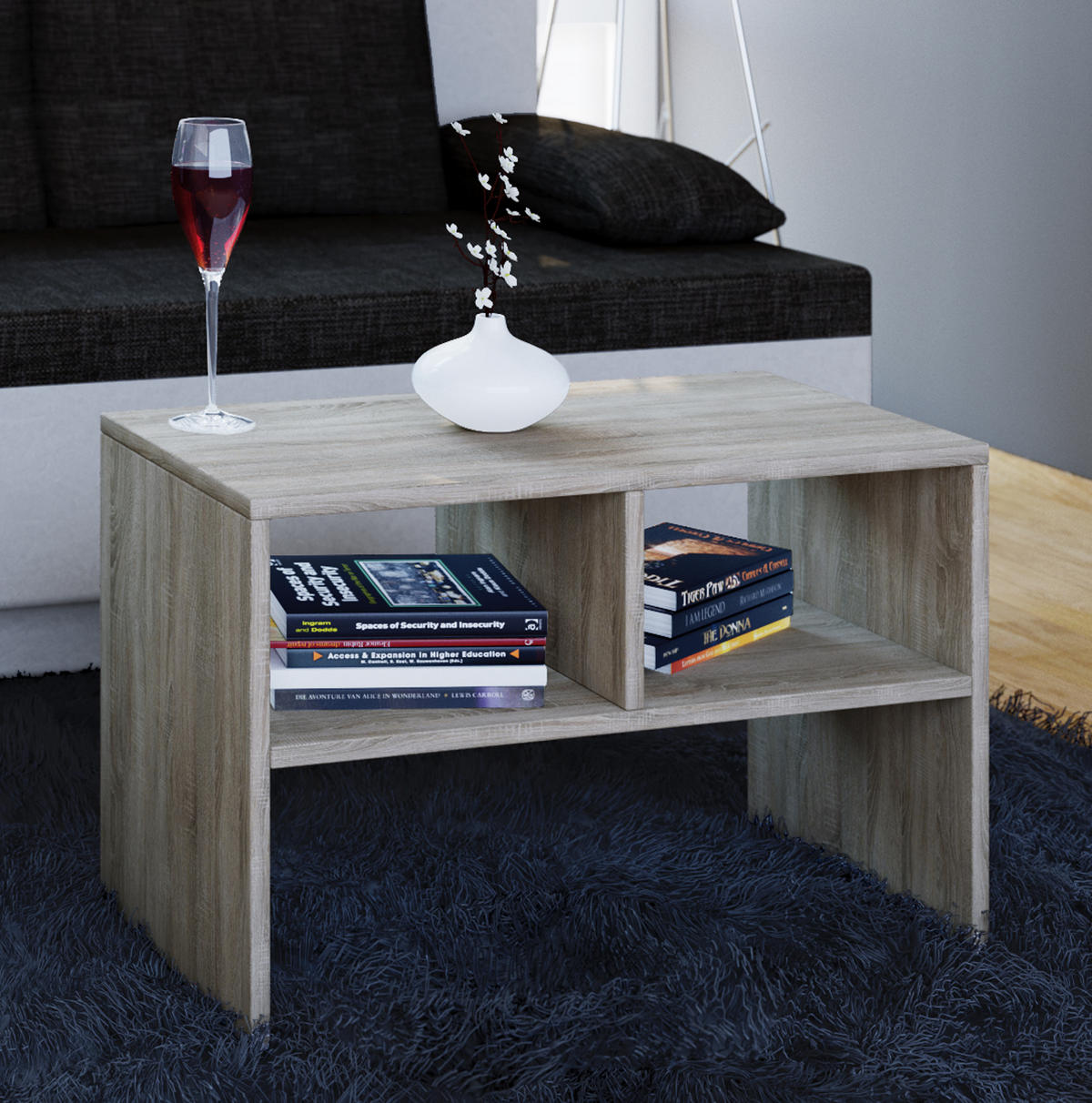 COUCHTISCH 63/30/40 cm rechteckig Eichefarben  - Eichefarben, Basics, Holzwerkstoff (63/30/40cm) - MID.YOU