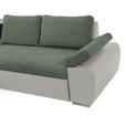 ECKSOFA  in Flachgewebe Weiß, Olivgrün  175/271 cm  - Weiß/Olivgrün, Design, Kunststoff/Textil (175/271cm) - Xora