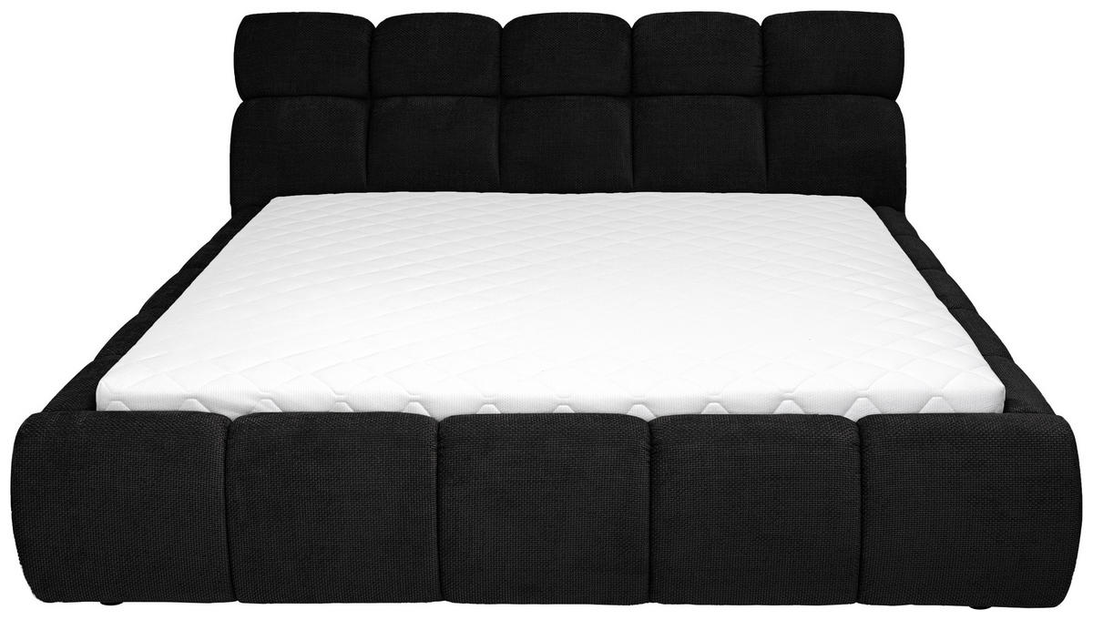 POLSTERBETT 140/200 cm  in Schwarz  - Schwarz, Design, Kunststoff/Textil (140/200cm) - Esposa