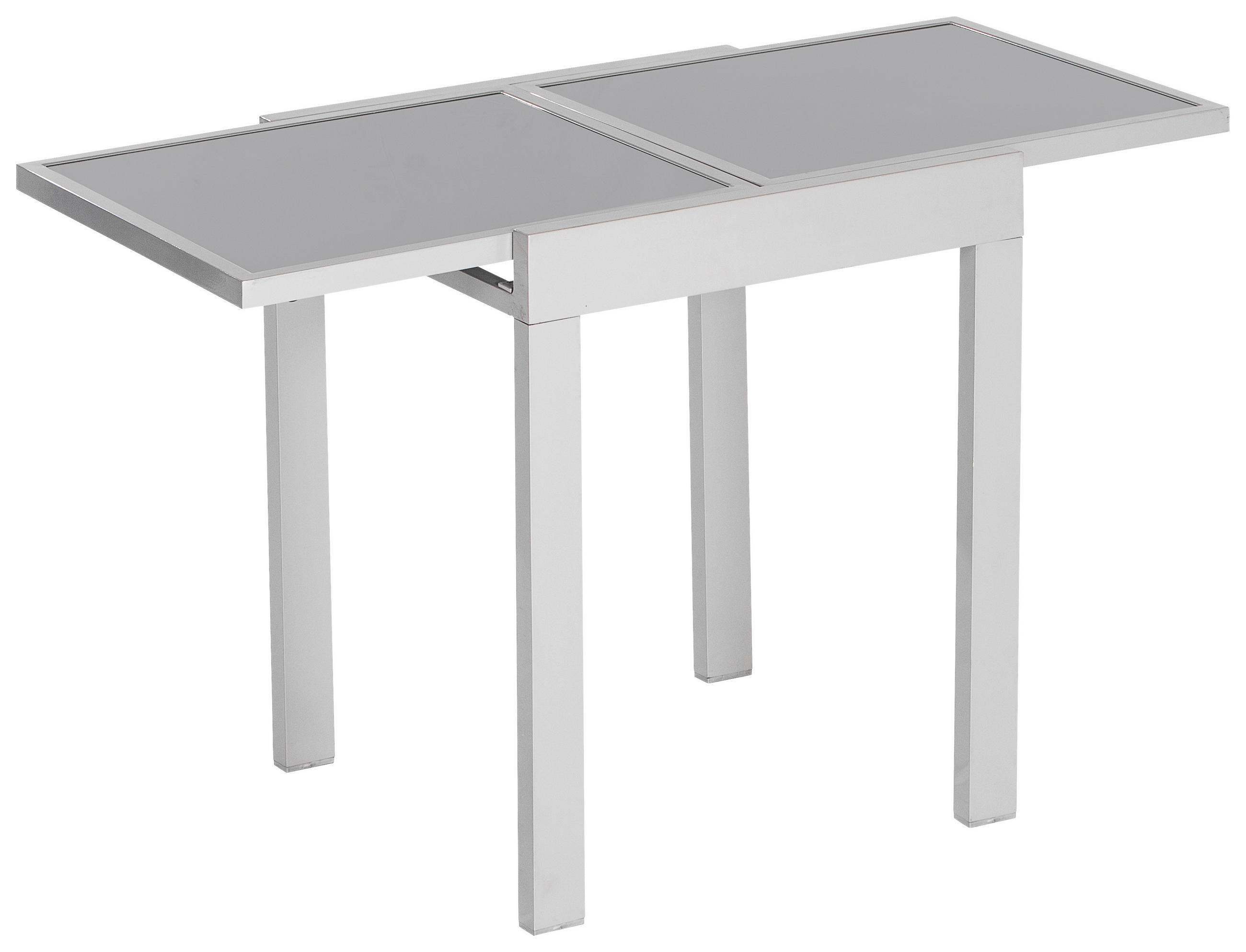 GARTENSET Aluminium  - Silberfarben/Schwarz, MODERN, Textil/Metall - Gardenson