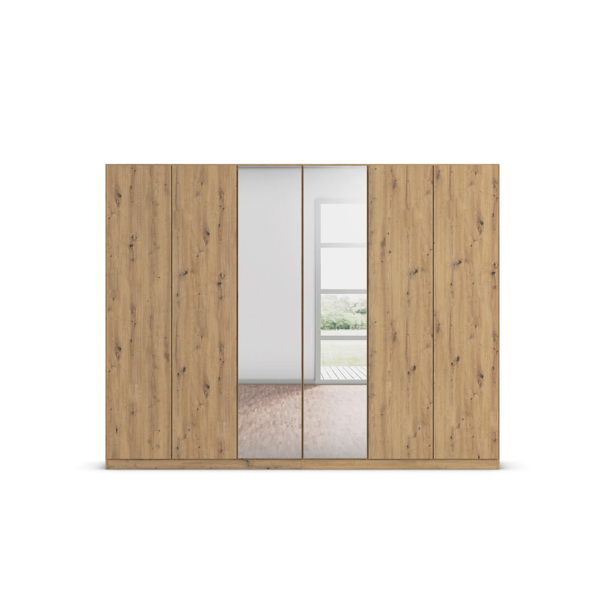 FALTTÜRENSCHRANK in Eiche Artisan  - Eiche Artisan, Holzwerkstoff (271/210/54cm) - Boxxx