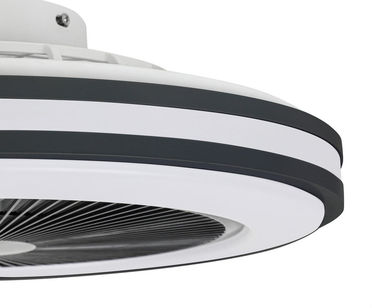 DECKENVENTILATOR - Schwarz/Weiß, Trend, Kunststoff/Metall (58/14,5cm) - Mican