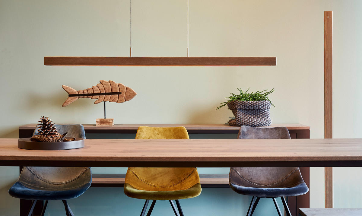 LED-HÄNGELEUCHTE 121/5,8/180 cm  - Natur, Holz (121/5,8/180cm) - Herzblut