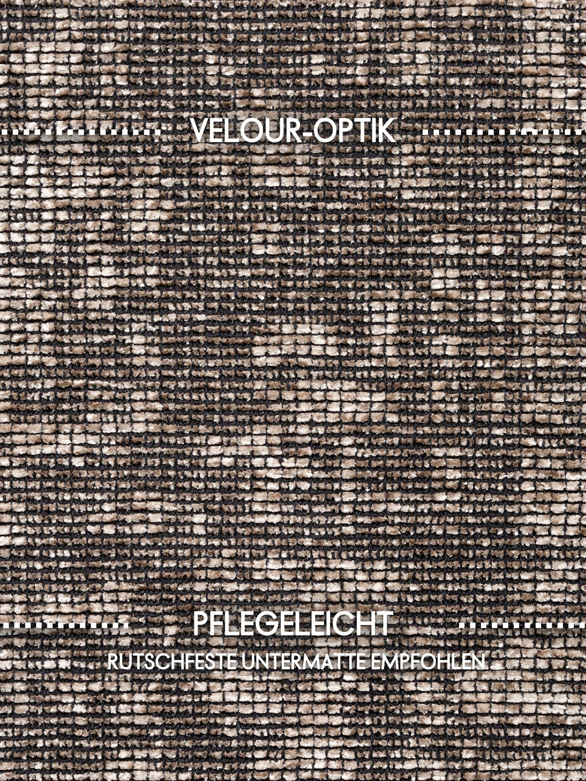 TEPPICH 80/250 cm Brilliance Beige  - Beige, Basics, Kunststoff/Textil (80/250cm) - Elle Decoration