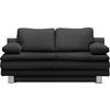 SCHLAFSOFA Bruno in Anthrazit  - Chromfarben/Anthrazit, Design, Textil/Metall (194/96/86cm) - Novel