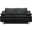 SCHLAFSOFA Bruno in Anthrazit  - Chromfarben/Anthrazit, Design, Textil/Metall (194/96/86cm) - Novel