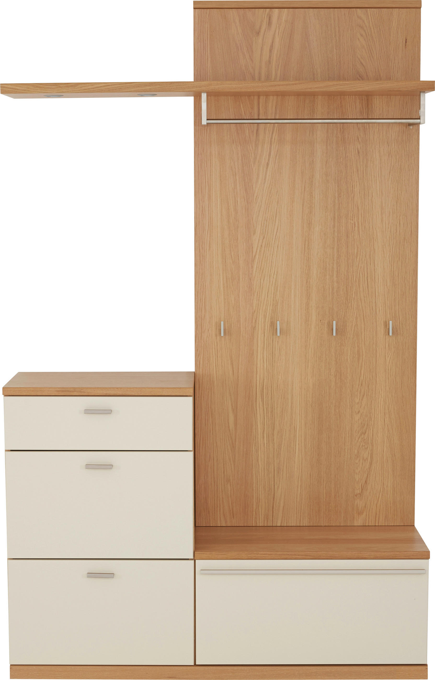GARDEROBE  in  - Eichefarben/Creme, Design, Holz/Holzwerkstoff - Invivus