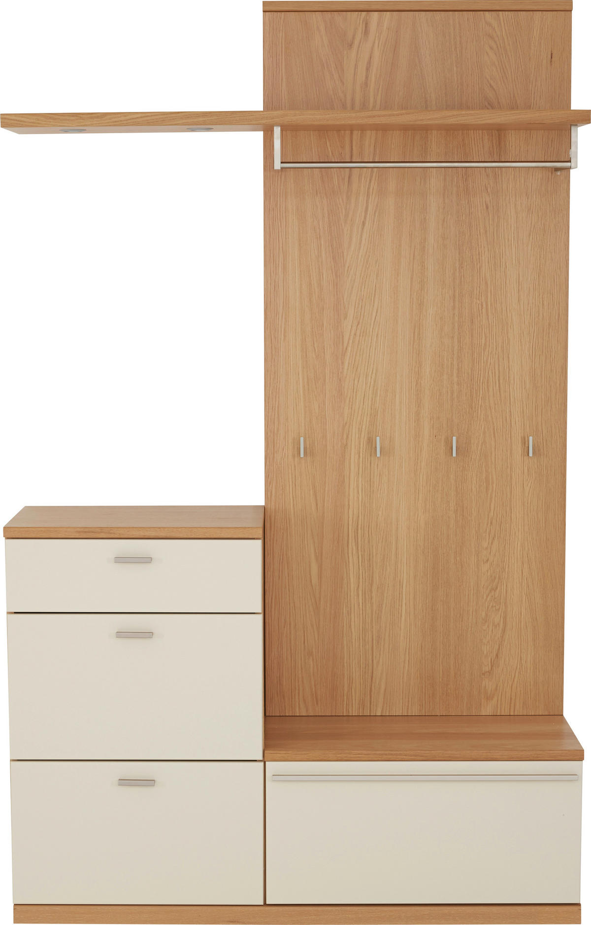 GARDEROBE  in  - Eichefarben/Creme, Design, Holz/Holzwerkstoff - Invivus