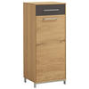 SCHUHSCHRANK Eiche, Balkeneiche furniert, teilmassiv Anthrazit, Eichefarben  - Edelstahlfarben/Eichefarben, Natur, Glas/Holz (44/105/37cm)