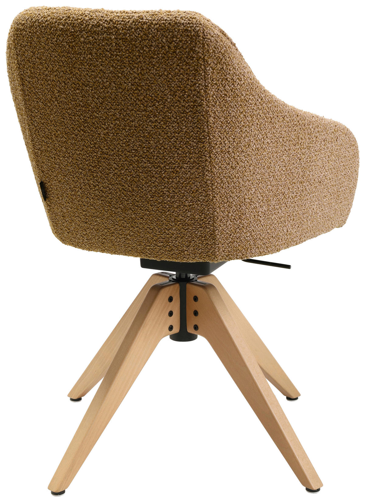 ARMLEHNSTUHL  in Flachgewebe  - Eichefarben/Orange, Design, Holz/Textil (58/82,5-85,2/60cm) - Johann Jakob