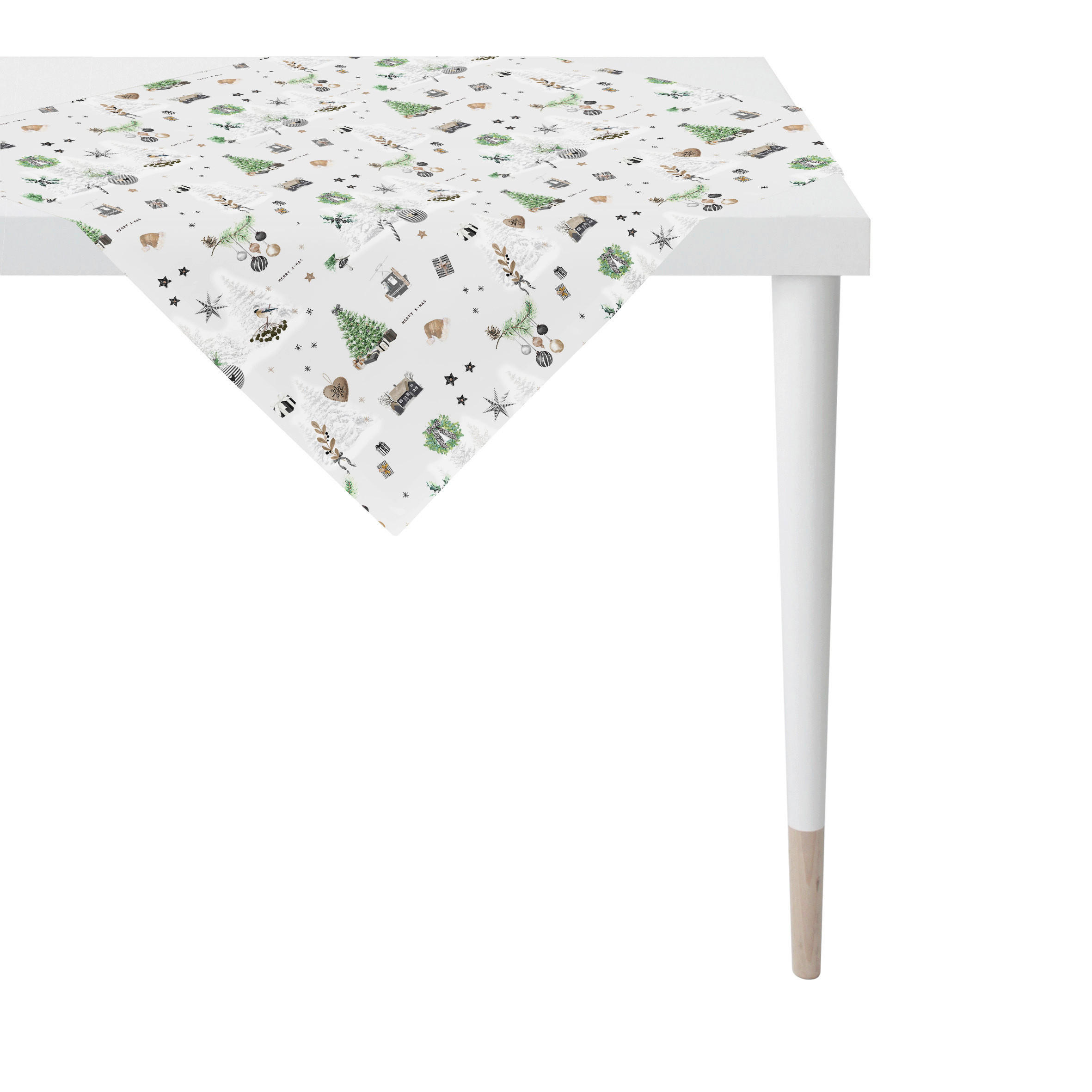 TISCHDECKE 88/88 cm  - Rot/Weiß, Design, Textil (88/88cm) - Apelt