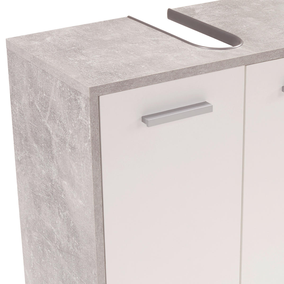 WASCHBECKENUNTERSCHRANK 60,4/55/28 cm  - Chromfarben/Hellgrau, MODERN, Holzwerkstoff/Kunststoff (60,4/55/28cm) - MID.YOU