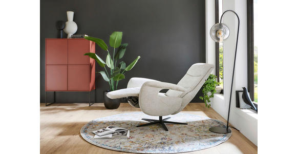 RELAXSESSEL Dieter Knoll Chenille    - Hellgrau/Schwarz, Design, Textil/Metall (71/110/83cm) - Dieter Knoll