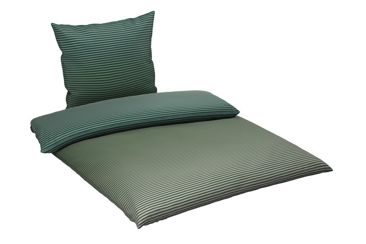 BETTWÄSCHE Satin 135/200 cm  - Salbeigrün, Textil (135/200cm) - Novel