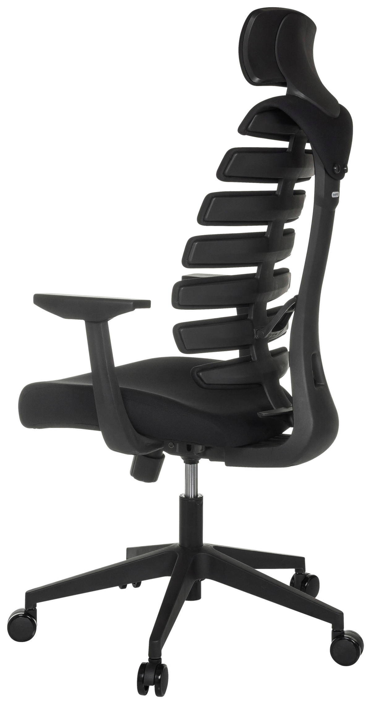 OTOČNÁ ŽIDLE, plochá tkanina,  - černá, Moderní, textil/plast (64/120 - 130/62cm) - MID.YOU