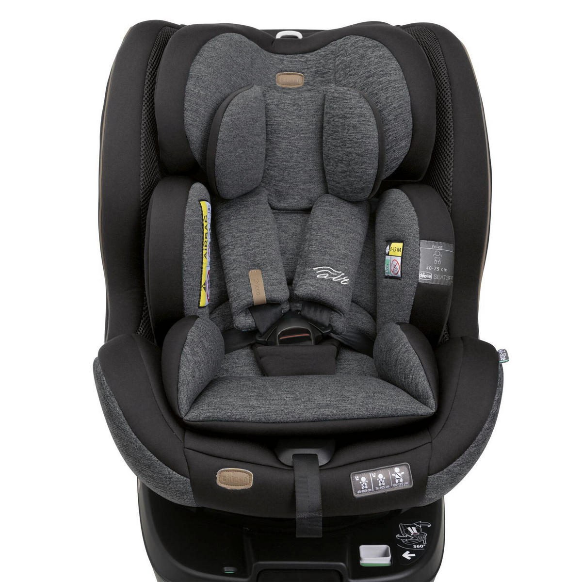 KINDERAUTOSITZ SEAT3FIT IS AIR  - Schwarz, Basics (49/44/61cm) - Chicco