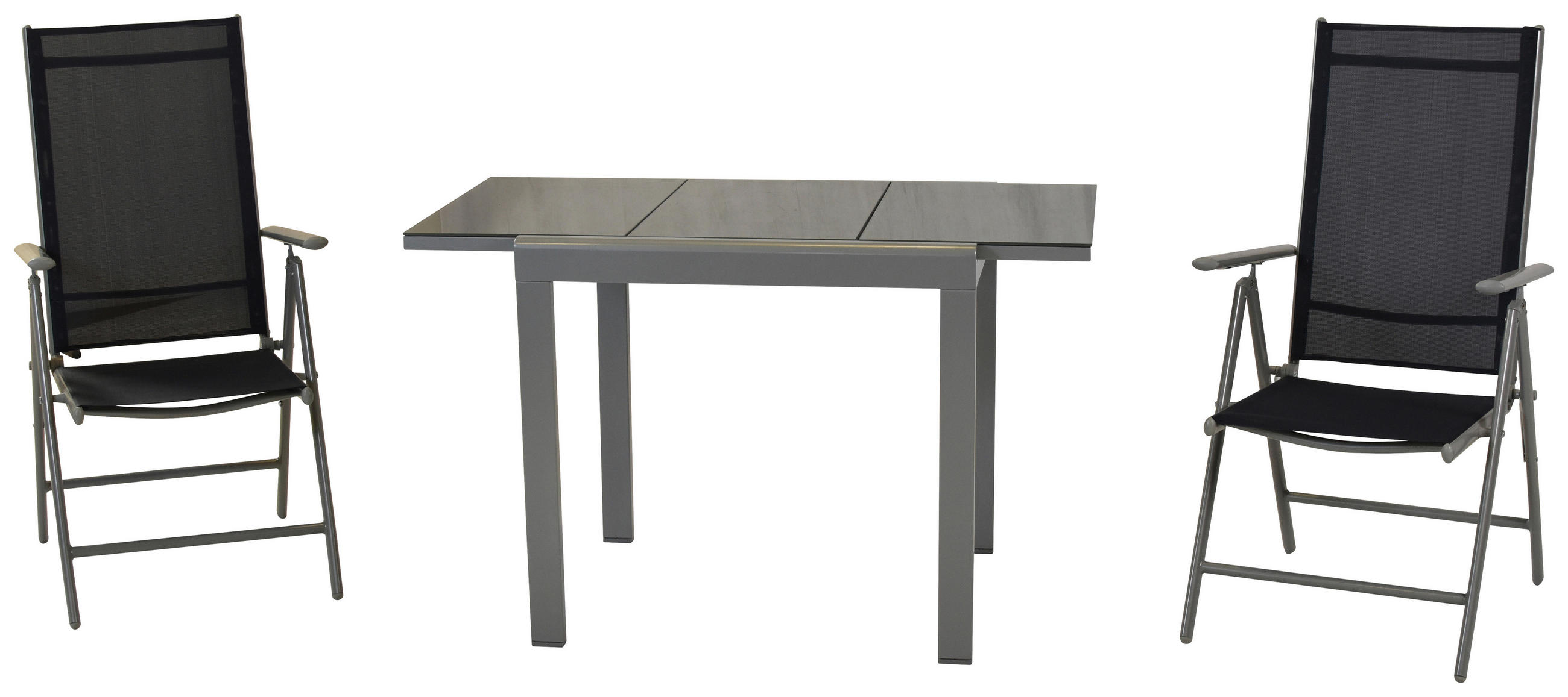 GARTENSET Aluminium  - Blau/Silberfarben, MODERN, Textil/Metall - Gardenson