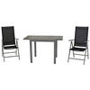 GARTENSET Aluminium  - Blau/Silberfarben, MODERN, Textil/Metall - Gardenson