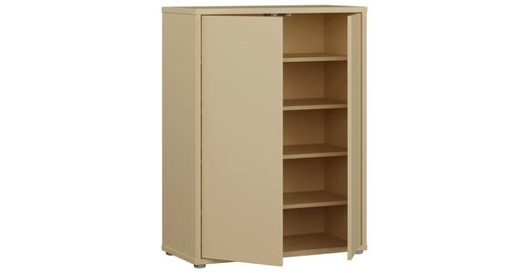 SCHUHSCHRANK Alice Springs  in 74,5/99,1/34,9 cm  - Hellgelb/Grau, MODERN, Holzwerkstoff/Kunststoff (74,5/99,1/34,9cm) - Carryhome