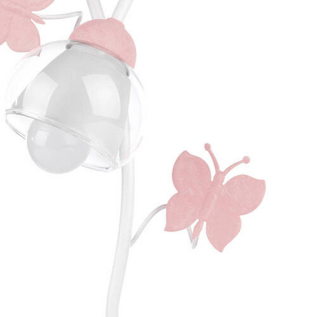 DETSKÁ STOLNÁ LAMPA, 16/37 cm  - pink/biela, Basics, kov/sklo (16/37cm)