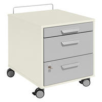 ROLLCONTAINER 44,4/54,2/54,7 cm  - Silberfarben/Creme, Basics, Holzwerkstoff/Kunststoff (44,4/54,2/54,7cm) - Paidi