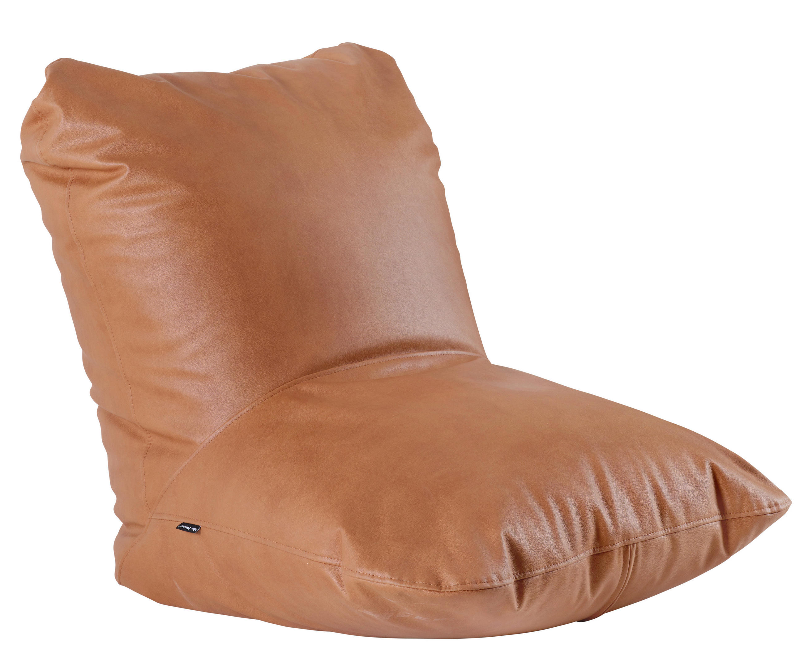 SITZSACK Lederlook (vegan) Cognac  - Cognac, Trend, Textil (65/65/95cm) - Max Winzer