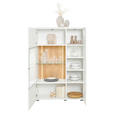 HIGHBOARD Weiß, Eichefarben 95/139,6/42 cm - Eichefarben/Anthrazit, Design, Glas/Holz (95/139,6/42cm) - Novel