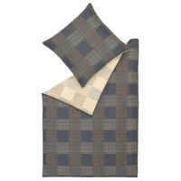 WENDEBETTWÄSCHE E-Amelie Satin 155/220 cm  - Blau/Creme, Basics, Textil (155/220cm) - Esprit