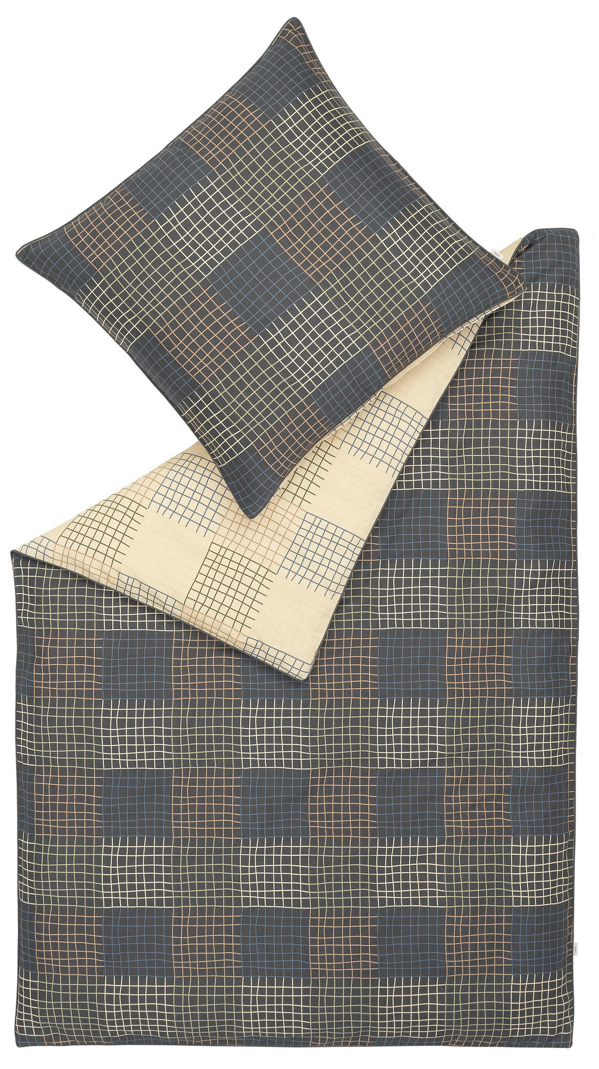 WENDEBETTWÄSCHE E-Amelie Satin 155/220 cm  - Blau/Creme, Basics, Textil (155/220cm) - Esprit