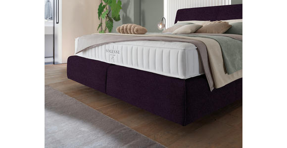 BOXSPRINGBETT 200/200 cm  in Violett  - Violett/Schwarz, Design, Kunststoff/Textil (200/200cm) - Johann Jakob