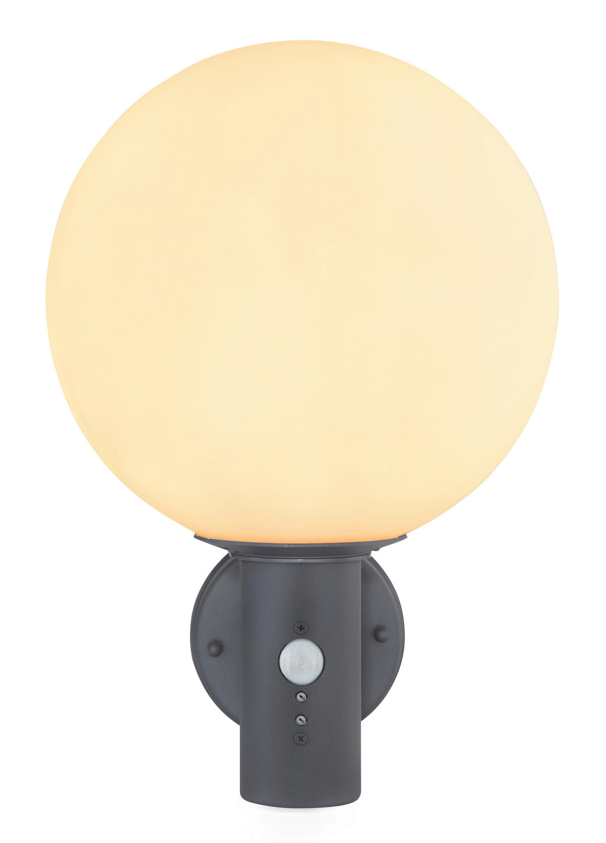 ZUNANJA STENSKA SVETILKA        25/37 cm       - bela/opal, Konvencionalno, kovina/steklo (25/37cm) - Globo