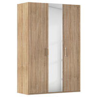 DREHTÜRENSCHRANK 151/223/60 cm 3-türig Sonoma Eiche  - Silberfarben/Sonoma Eiche, Design, Holzwerkstoff/Kunststoff (151/223/60cm) - Novel