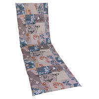NAPOZÓÁGYPÁRNA kék, fekete, fehér, taupe, rozsdavörös levelek  - fekete/rozsdavörös, Design, textil (58/5/188cm) - Ambia Garden