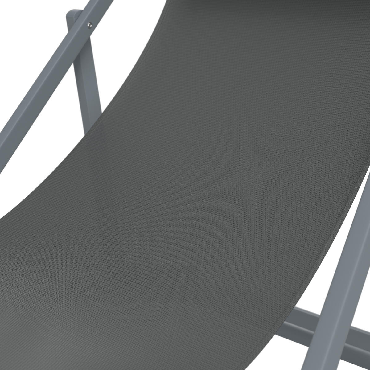 SONNENLIEGE 104/79/57 cm  - Dunkelgrau, MODERN, Textil/Metall (104/79/57cm) - Ambia Garden