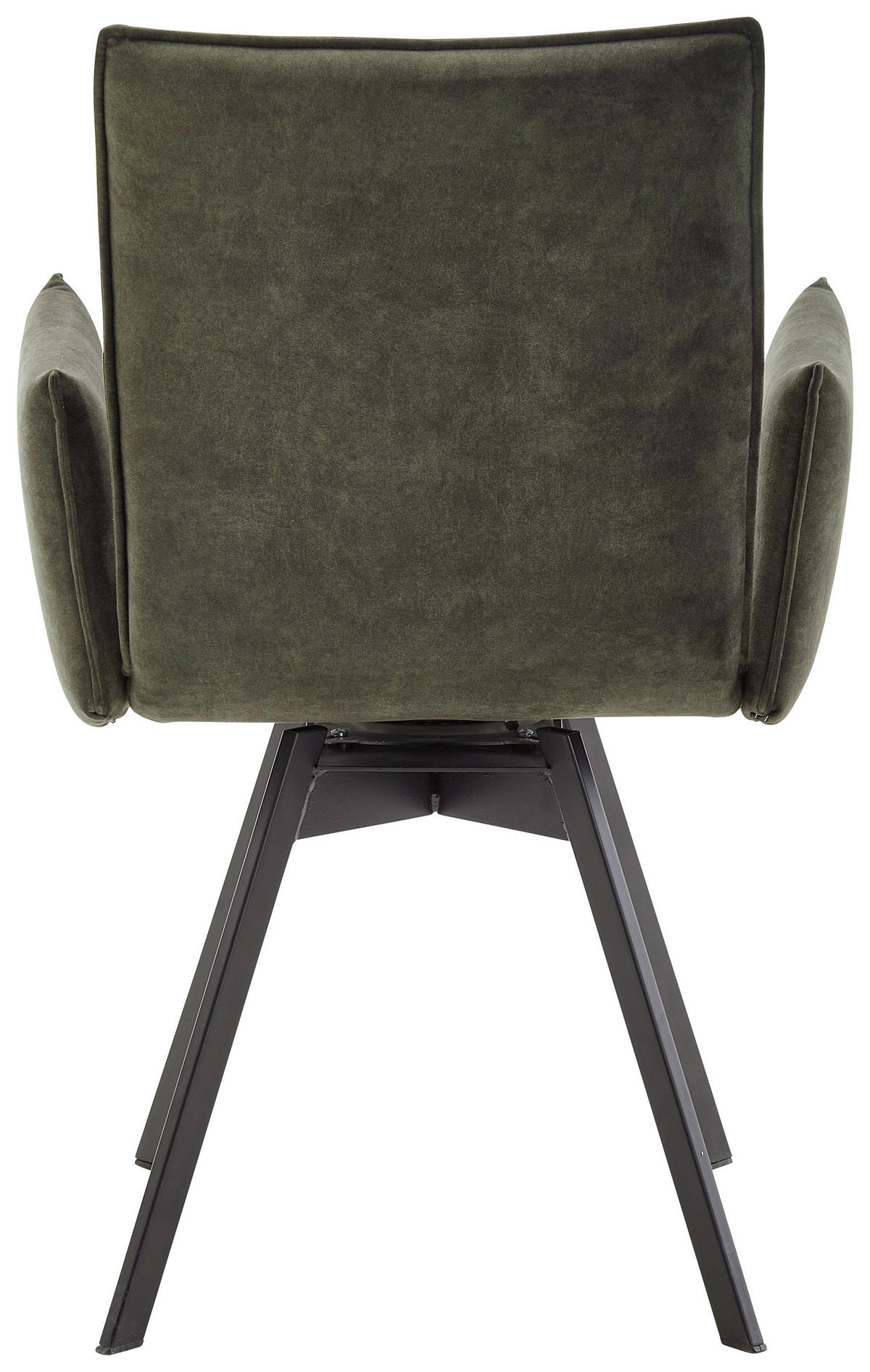 ARMLEHNSTUHL  in Eisen Mikrofaser  - Schwarz/Grün, MODERN, Textil/Metall (60/91/61cm) - Novel